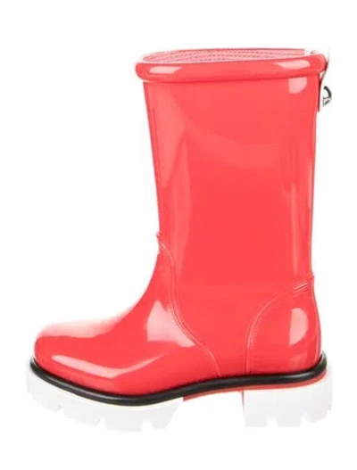 Pre-owned Christian Louboutin Kids Boy's Red Rain Boots