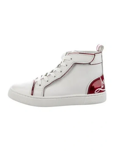 Pre-owned Christian Louboutin Babies' Kids Boys High Top Sneakers In White