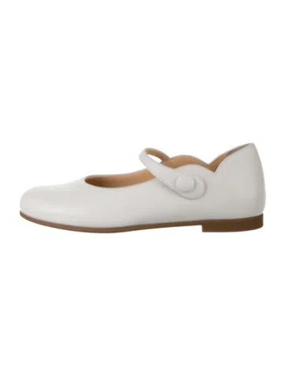 Pre-owned Christian Louboutin Kids Girls' Melodie Chick Flats W/tags In White