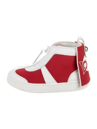 Pre-owned Christian Louboutin Kids' High Top Sneakers In Red