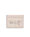 Christian Louboutin Kios Logo Plaque Card Holder In Neutral