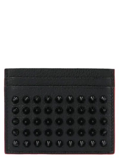 Christian Louboutin Black Kios Card Holder With Studs