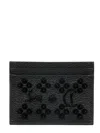 Christian Louboutin Womens Black Kios Loubinthesky-embellished Leather Card Holder In Black
