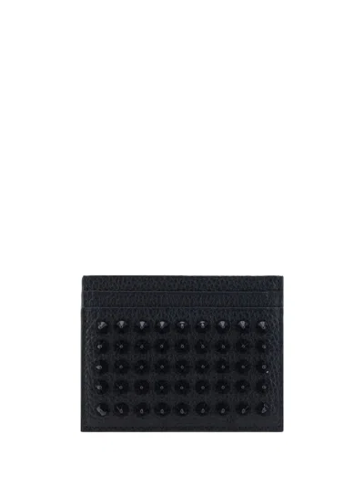 Christian Louboutin Black Kios Card Holder With Studs