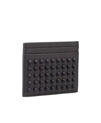 Christian Louboutin Kios Rivet Card Bag In Black
