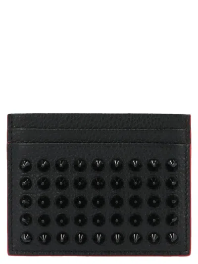 Christian Louboutin Black Kios Card Holder With Studs