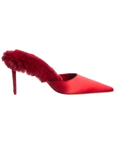 Christian Louboutin Km 85 Suede Mule In Red