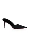 Christian Louboutin Km Fur Strass Mules 85 In Multi