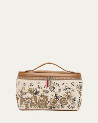 Christian Louboutin Kypipouch Floral Toile Crossbody Bag In Beige/multi