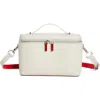 Christian Louboutin Kypipouch Leather Top Handle Bag In Albatre