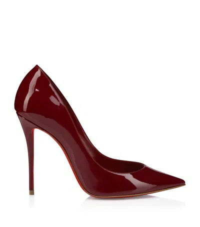 Christian Louboutin La Pigalle 100 Patent Pumps In Burgundy