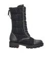 Christian Louboutin Logo Embossed Boots In Black