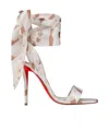 Christian Louboutin Lace-up High-heeled Sandals In Multi