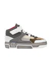 Christian Louboutin Lace Up High Upper Board Shoes In Gray