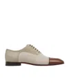 Christian Louboutin Lace-up Loafers In Nude