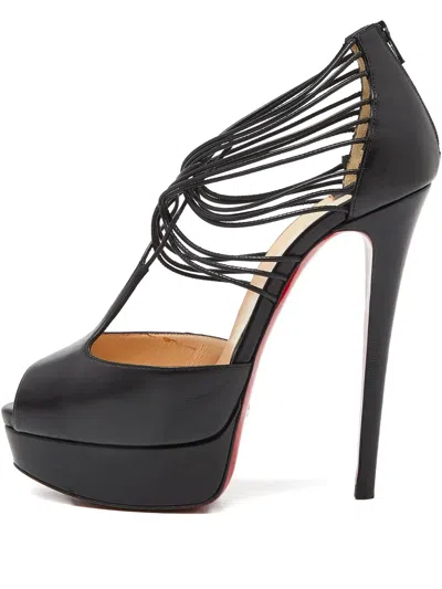 Pre-owned Christian Louboutin Lace-up Platform Sandals