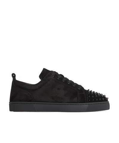 Christian Louboutin Louis Junior Spikes Sneakers In Black