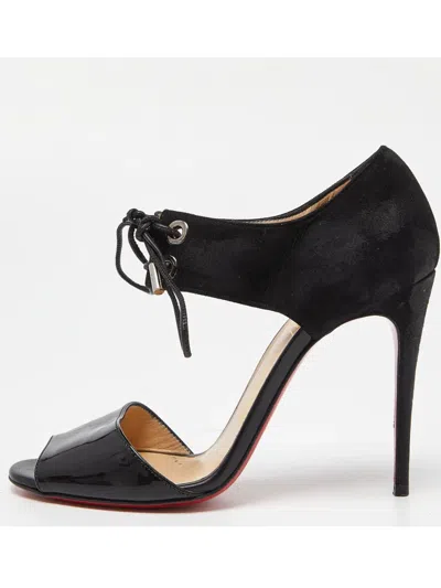 Pre-owned Christian Louboutin Laced Suede Sandals
