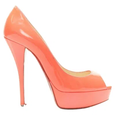 Pre-owned Christian Louboutin Lady Peep 130 Fuchsia Hot Pink Platform High Heel Shoes Eu36