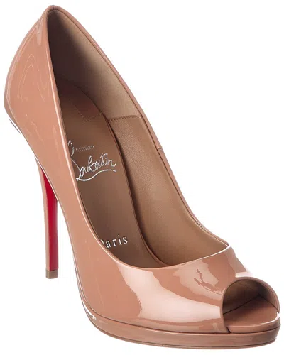 Christian Louboutin Lady Z 120 Patent Pump In Brown
