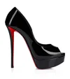 Christian Louboutin Lady Z 160 Patent Leather Peep-toe Pumps In Black