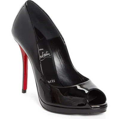 Christian Louboutin Lady Z 120 Patent Pump In Black