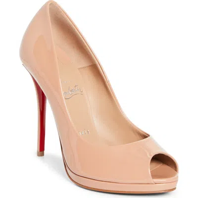 Christian Louboutin Lady Z Peep Toe Pump In Orange