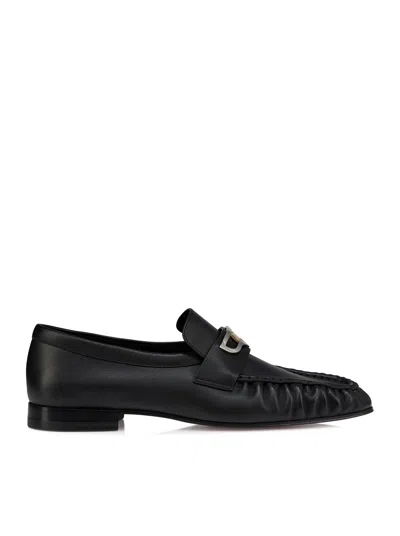 Christian Louboutin Men Lambskin Nappa Leather Mocallista Loafers In Black