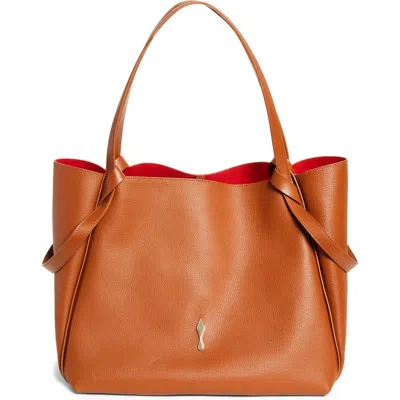 Christian Louboutin Bettina Large Full-grain Leather Tote In Brown