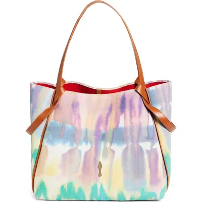Christian Louboutin Large Bettina Tie Dye Canvas Tote In Multi