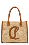 CHRISTIAN LOUBOUTIN LARGE BY MY SIDE RAFFIA TOTE