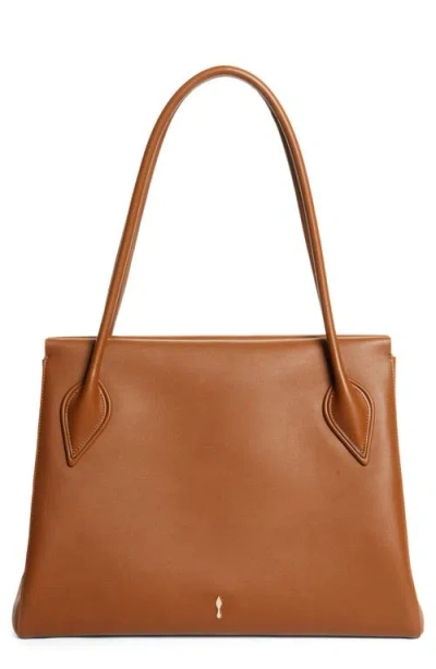 Christian Louboutin Large Calfskin East/west Tote In Brown