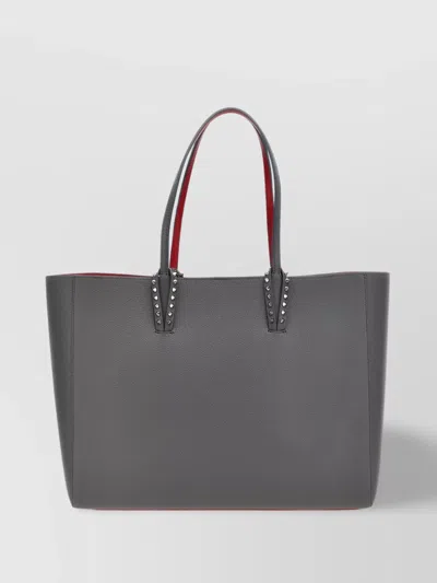 Christian Louboutin Large Studded Detailing Tote Bag In Gray