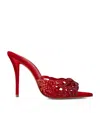 Christian Louboutin Lasera Strass Heeled Mules 100 In Red