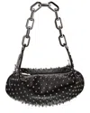 Christian Louboutin Le 54 Chain Leather Shoulder Bag In Black