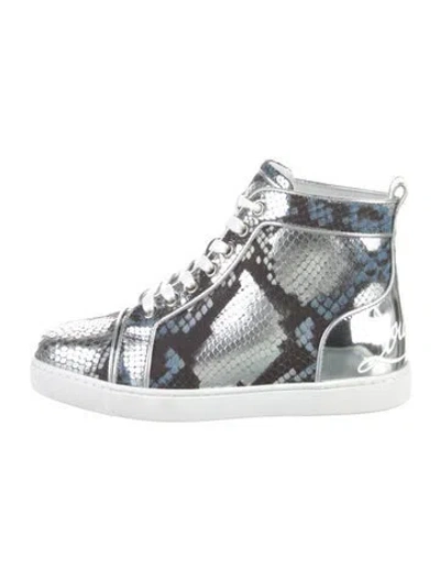 Pre-owned Christian Louboutin Leather Animal Print Sneakers