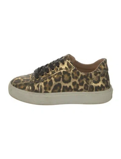Pre-owned Christian Louboutin Leather Animal Print Sneakers In Multi