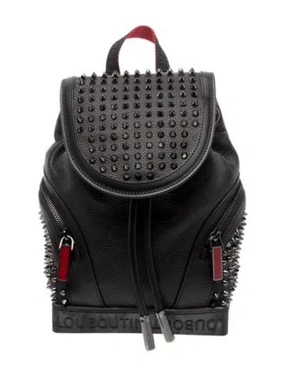 Pre-owned Christian Louboutin Leather Backpack In Black