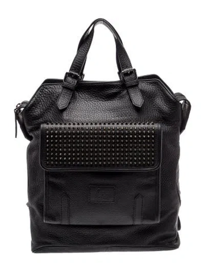 Pre-owned Christian Louboutin Leather Backpack In Black