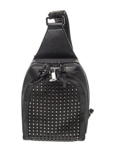 Pre-owned Christian Louboutin Leather Backpack In Black
