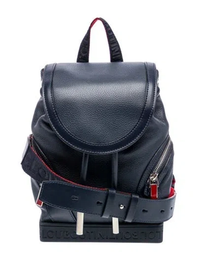 Pre-owned Christian Louboutin Leather Backpack In Blue
