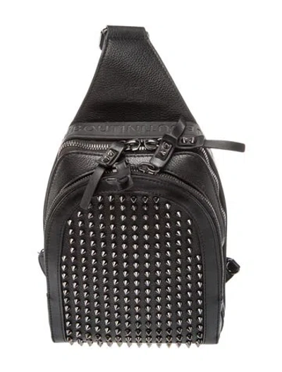 Pre-owned Christian Louboutin Leather Backpack In Pink
