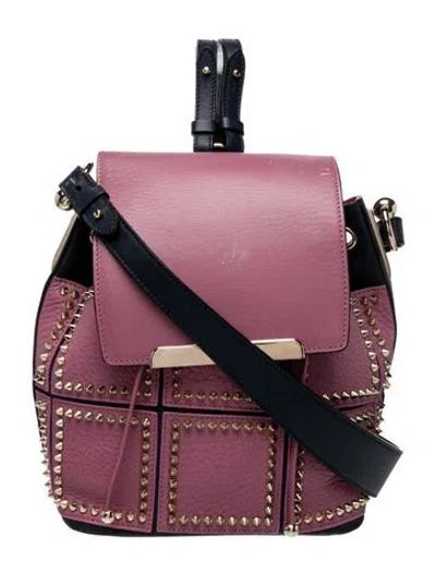 Pre-owned Christian Louboutin Leather Backpack In Purple