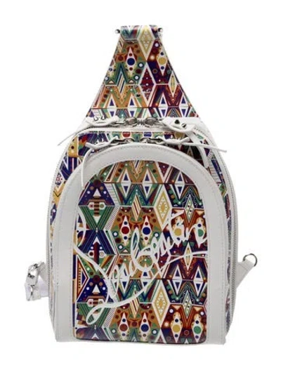 Pre-owned Christian Louboutin Leather Backpack In White