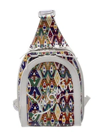 Pre-owned Christian Louboutin Leather Backpack In White