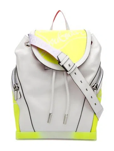 Pre-owned Christian Louboutin Leather Backpack In White