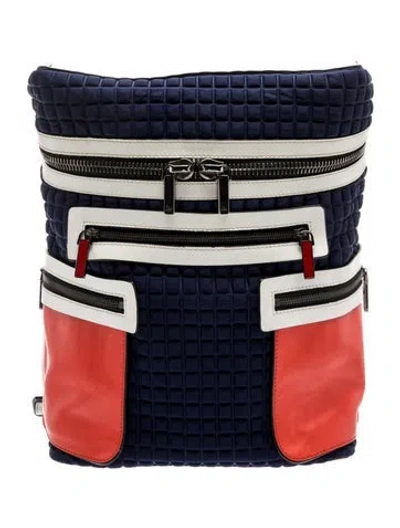 Pre-owned Christian Louboutin Leather Backpack In White