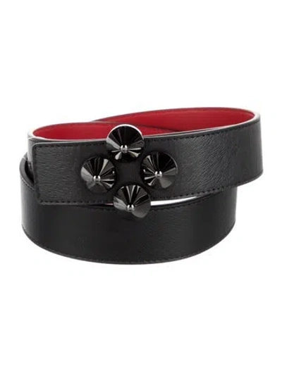 Pre-owned Christian Louboutin Leather Belt In Black
