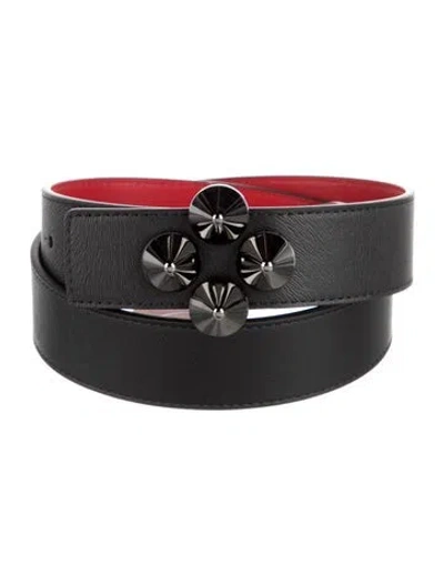 Pre-owned Christian Louboutin Leather Belt In Black