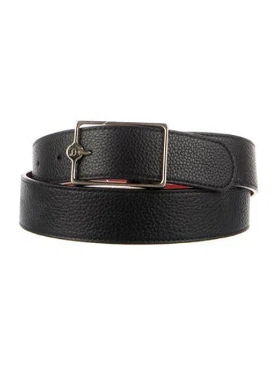 Pre-owned Christian Louboutin Leather Belt In Black